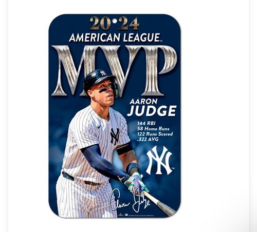 2024 MLB American League MVP Aaron Judge Collector Sign New York Yankees