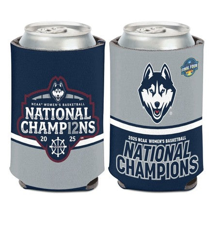 2024 2025 NCAA Womens Final Four Champions UCONN Huskies Can Cooler Koozie