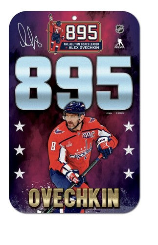 Washington Capitals Alexander Ovechkin 895 NHL Goal Record Sign 4/6/25