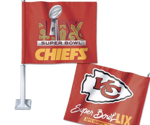 2024 AFC Champions Kansas City Chiefs 2025 Super Bowl LIX 59 Car Flag