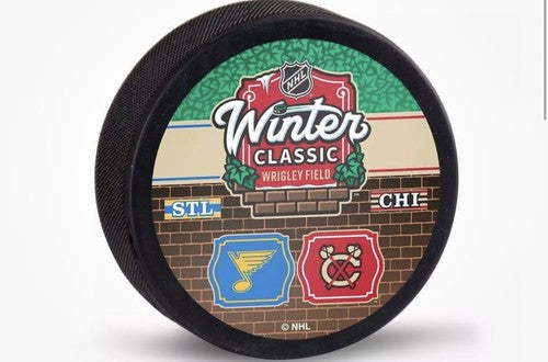 2024 Winter Classic Dueling Puck Wrigley Field Chicago Blackhawks St Louis Blues