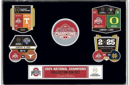2024 - 2025 Ohio State National Champions Championship Champs 5 pin Set CFP