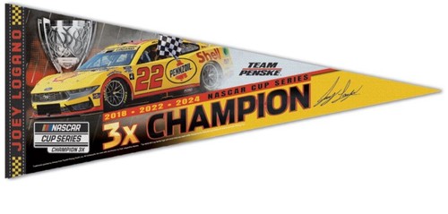 Joey Logano 2024 Nascar Cup Series Champion Pennant Penske Racing Ford
