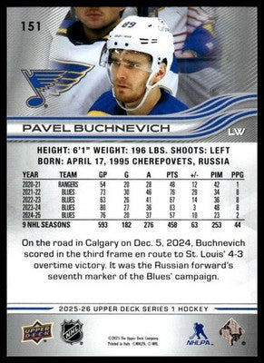 2025-26 Upper Deck #151 Pavel Buchnevich