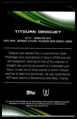 2025 Topps Chrome #190 Titouan Droguet Shimmer Refractor