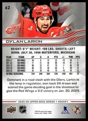 2025-26 Upper Deck #62 Dylan Larkin