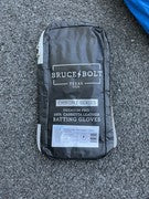 Bruce Bolt Chrome Long Cuff Batting Gloves White Chrome Large NEW