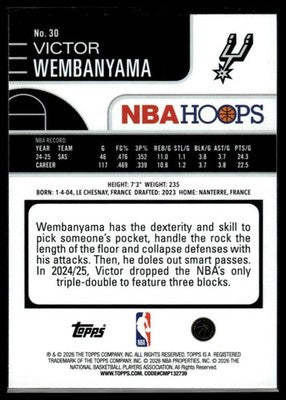 2025-26 Hoops #30 Victor Wembanyama