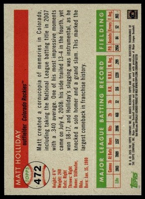 2025 Topps Chrome Platinum #472 Matt Holliday