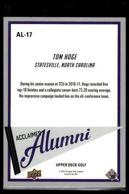 2026 Upper Deck #AL-17 Tom Hoge Acclaimed Alumni
