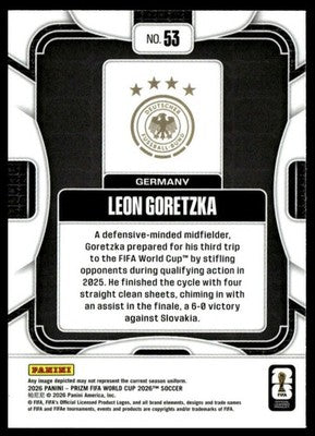 2026 Panini Prizm FIFA World Cup #53 Leon Goretzka