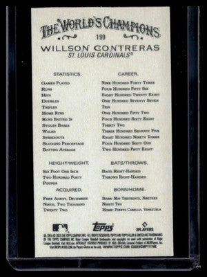 2025 Topps Allen & Ginter #199 Willson Contreras Mini Black Border