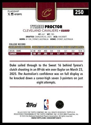 2025-26 Topps #250 Tyrese Proctor