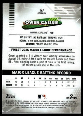 2026 Finest #79 Owen Caissie