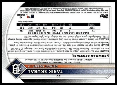 2025 Bowman #20 Tarik Skubal