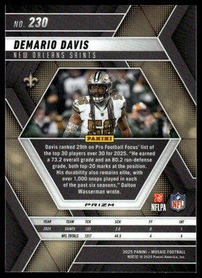 2025 Panini Mosaic #230 Demario Davis Mosaic