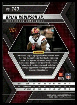 2025 Panini Mosaic #143 Brian Robinson Jr.