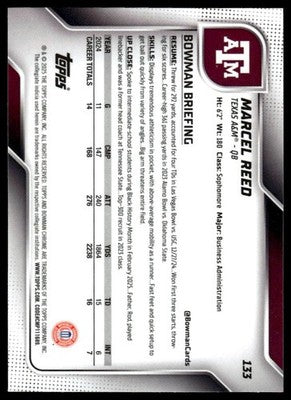 2025 Bowman University Chrome #133 Marcel Reed