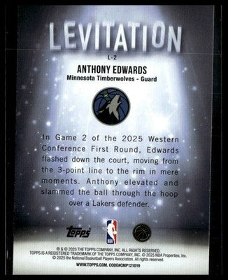 2025-26 Topps #L-2 Anthony Edwards Levitation