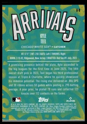 2026 Finest #A-9 Kyle Teel Arrivals