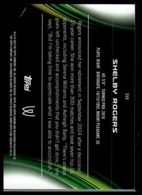 2025 Topps Chrome Sapphire Edition #259 Shelby Rogers Green Sapphire #/75