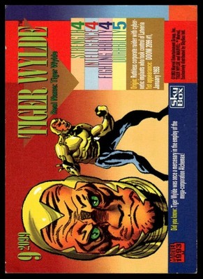 1993 SkyBox Marvel Universe #9 Tiger Wylde Red Foil 2099