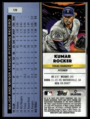 2025 Topps Chrome Cosmic #120 Kumar Rocker