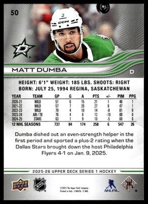 2025-26 Upper Deck #50 Matt Dumba