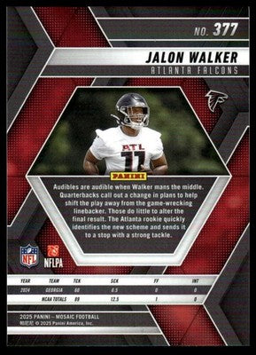 2025 Panini Mosaic #377 Jalon Walker