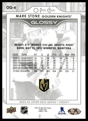 2025-26 Upper Deck #OG-4 Mark Stone O-Pee-Chee Glossy