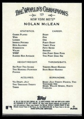 2026 Topps Allen & Ginter #123 Nolan McLean