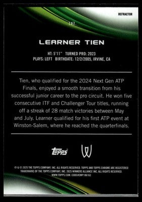 2025 Topps Chrome #147 Learner Tien Prism Refractor