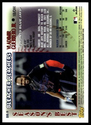 2025 Topps Update #BR-9 Vladimir Guerrero Jr. Bleacher Reachers