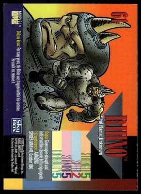 1993 SkyBox Marvel Universe #61 Rhino