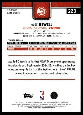 2025-26 Topps #223 Asa Newell