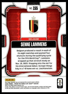 2026 Panini Prizm FIFA World Cup #155 Senne Lammens
