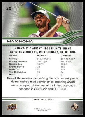 2026 Upper Deck #20 Max Homa