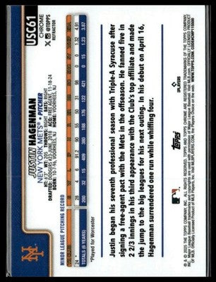 2025 Topps Chrome Update #USC61 Justin Hagenman