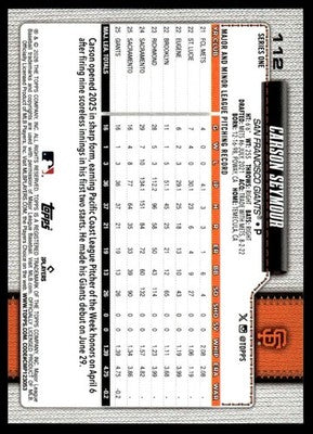2026 Topps #112 Carson Seymour