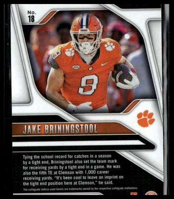 2025 Panini Prizm Draft Picks #18 Jake Briningstool Prizms Silver