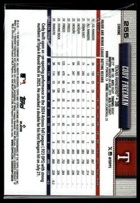 2026 Topps Chrome #255 Cody Freeman Refractors