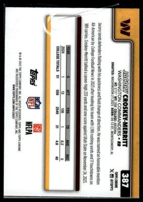 2025 Topps Chrome #387 Jacory Croskey-Merritt
