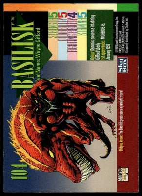 1993 SkyBox Marvel Universe #104 Basilisk