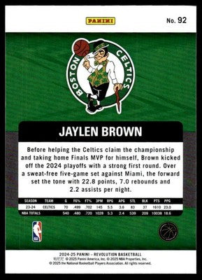 2024-25 Panini Revolution #92 Jaylen Brown