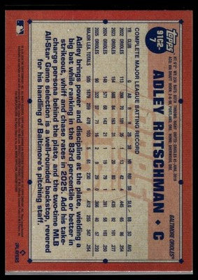 2026 Topps #91C2-7 Adley Rutschman 1991 Topps Baseball 35th Chrome (Series Two)