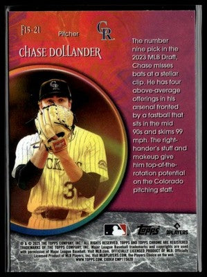2025 Topps Chrome Update #F15-21 Chase Dollander Fortune 15
