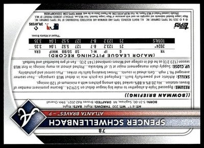 2025 Bowman #78 Spencer Schwellenbach