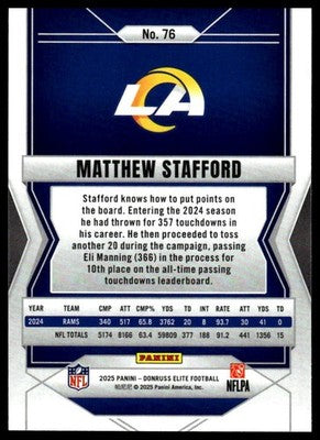 2025 Donruss Elite #76 Matthew Stafford