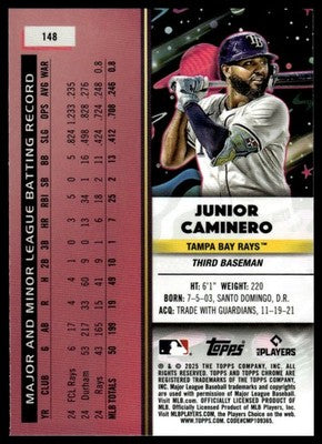 2025 Topps Chrome Cosmic #148 Junior Caminero