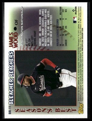 2025 Topps Update #BR-11 James Wood Bleacher Reachers